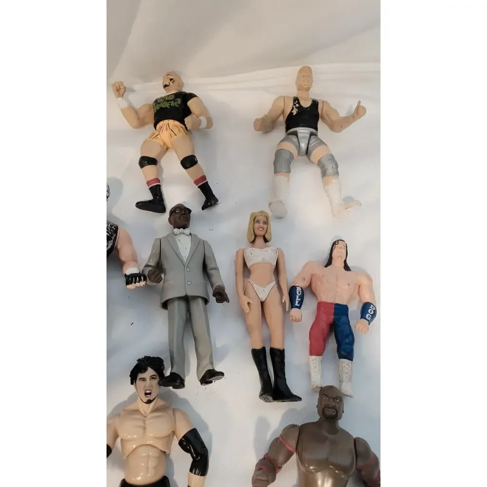 Vintage WWF WWE WCW Wrestling Action Figure Lot 25 Jakks DDP Sting Austin Hogan